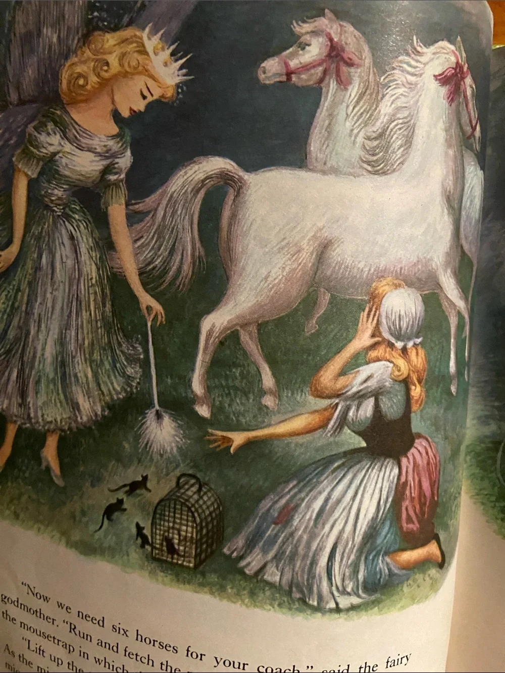 Cinderella Classic Fairy Tale Tales kid’s book Vintage 50s 1950s illustrations